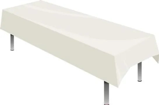 137cm x 274cm Plastic Tablecover x 1 White