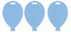 Helium Balloon Shape Balloon Weights x 100  - Baby Blue 