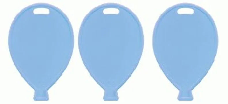 Helium Balloon Shape Balloon Weights x 100  - Baby Blue 
