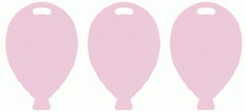 Helium Balloon Shape Balloon Weights x 100 - Pastel Pink
