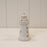 Glazed Ceramic Lighthouse Ornament with Textured Detail x H15cm