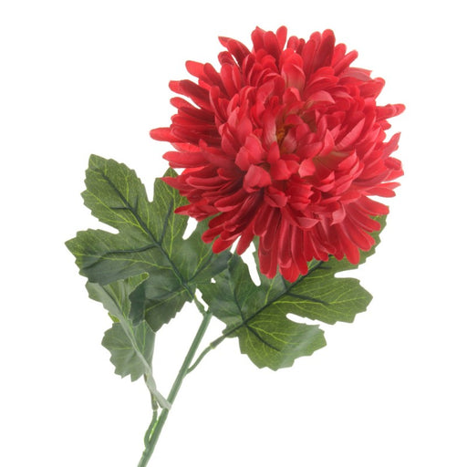 Single Stem Chrysanthemum Bloom - Red x 66cm long