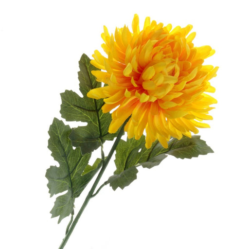 Chrysanthemum Bloom Flower Stem - Length 66cm - Yellow