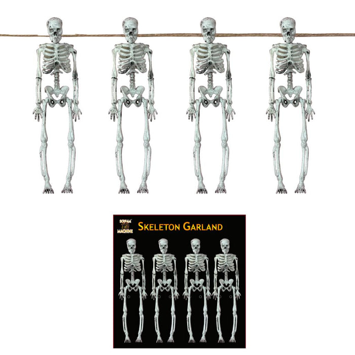 4 Skeletons Garland