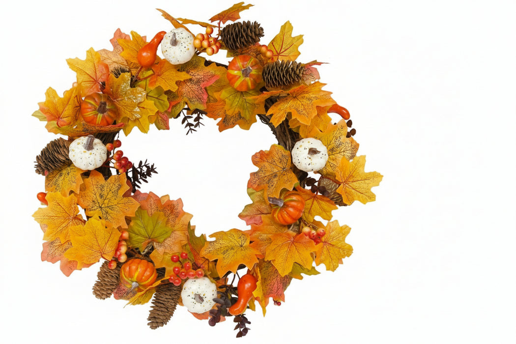 50cm Autumn Pumpkin Wreath