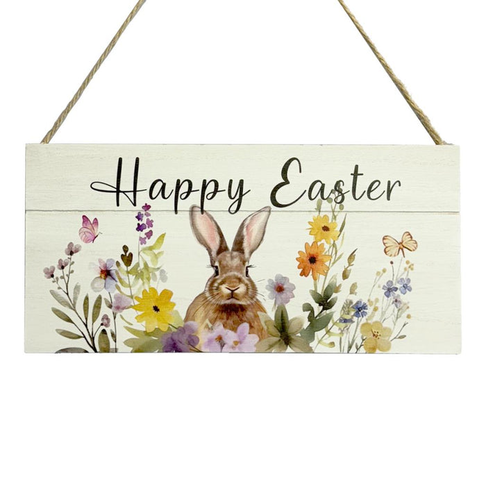 25 x 12cm Wooden Easter Sign