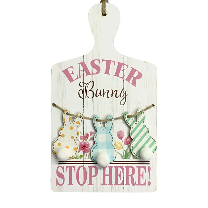 18.5 x 15.5cm Bunny Stop Here Board