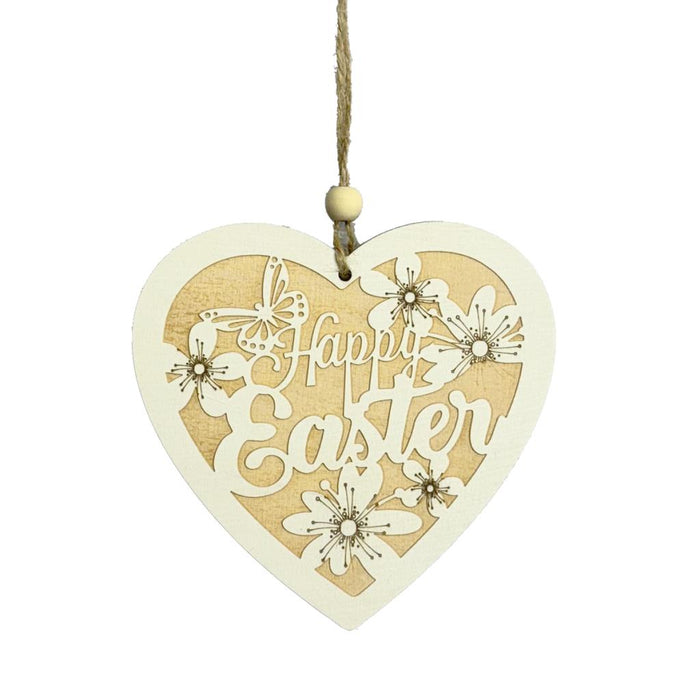 11cm Happy Easter Heart