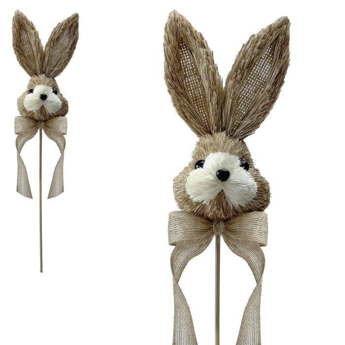 41.5X9.5cm Straw Bunny Pick