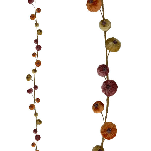 1.5m Velvet Pumpkin Garland