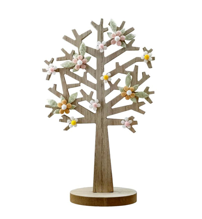 31.5 x 21cm Wooden Tree wth Flowers