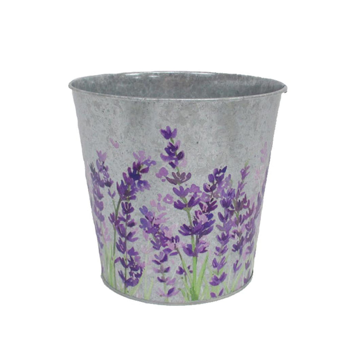  Galvanised Lavender Pot - 17.5cm