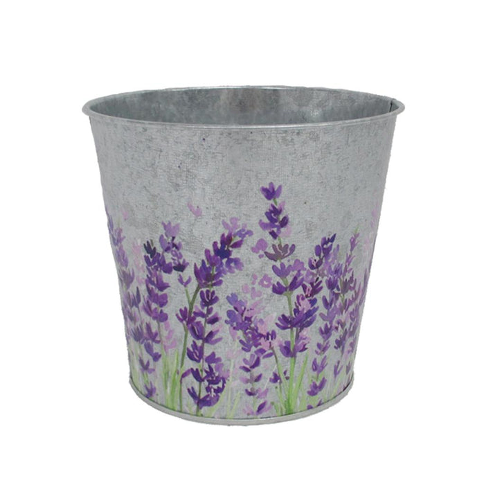 Galvanised Metal Lavender Pot - 13.5cm