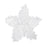 25cm Clip on Poinsettia Flower - White