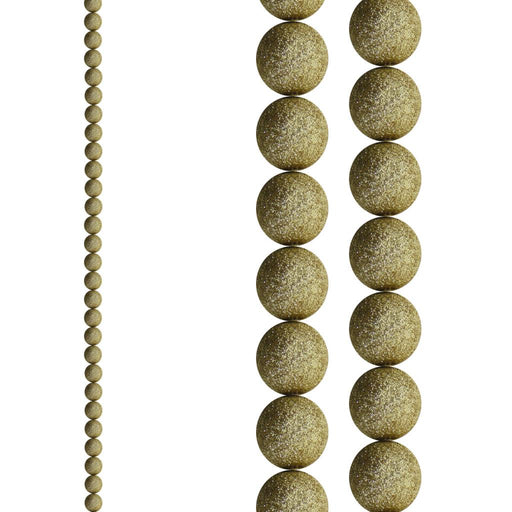 1.8m Sparkling Gold Ball Garland