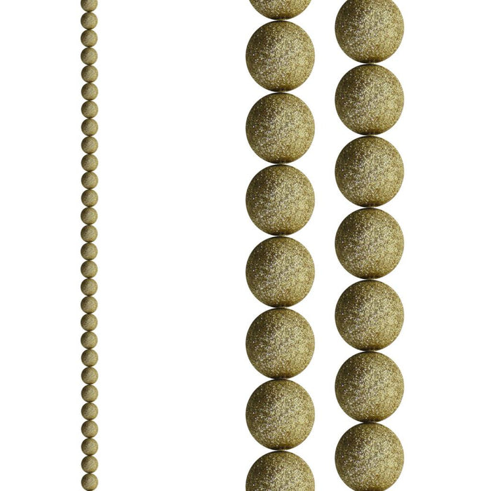 1.8m Sparkling Gold Ball Garland