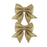 2 Luxe Bows 12x13cm Champagne