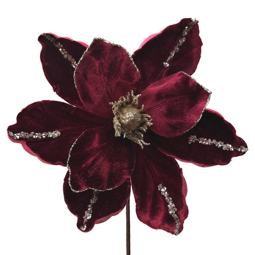 24cm Magnolia Stripe Pick  - Dark Red