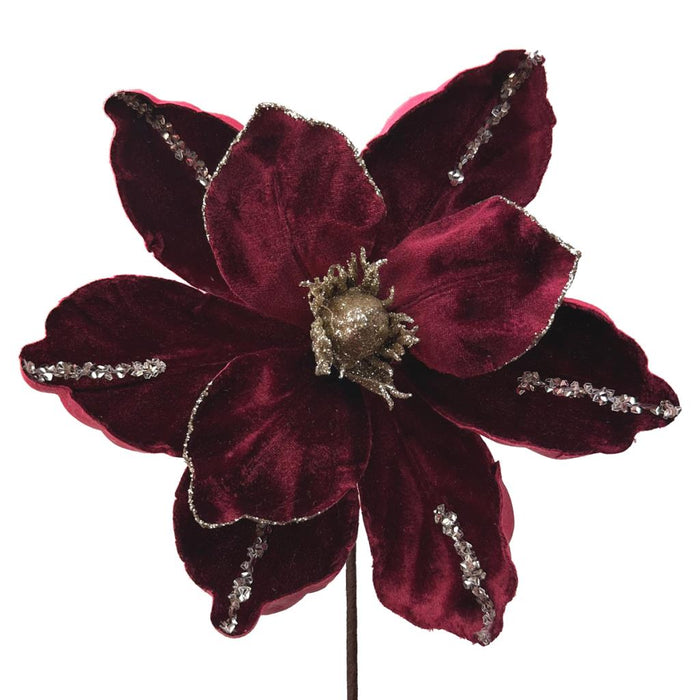 24cm Magnolia Stripe Pick  - Dark Red