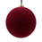 15cm Large Size Flocked Bauble - Dark Red