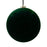 15cm Large Size Flocked Bauble  - Dark Green