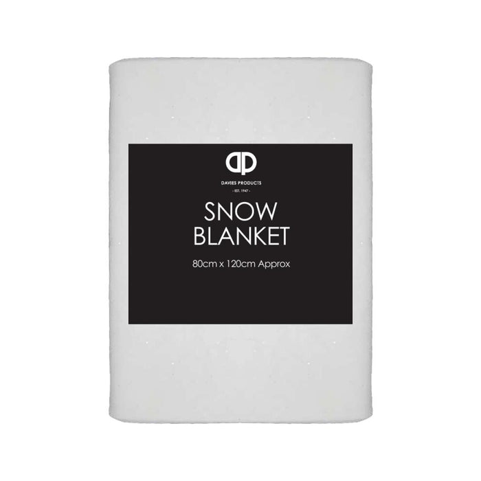 120 x 80cm Snow Blanket Silver Sparkle