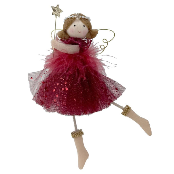 16cm Red Hanging Fairy