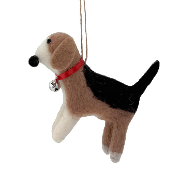 10 x 8cm Beagle Wool Tree Hanger