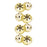 8 Shiny Gold Bells 4cm