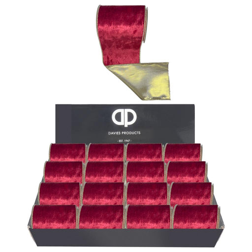 10cm x 2.7m Velvet Ribbon - Red