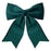 30 x 35cm Luxury Dark Green Velvet Bow