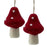 2 Wool Toadstool Hanging Decorations
