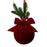 12 x 23 cm Velvet Bauble With foliage