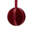 8cm  Size Velvet Ribbon Bauble  - Red