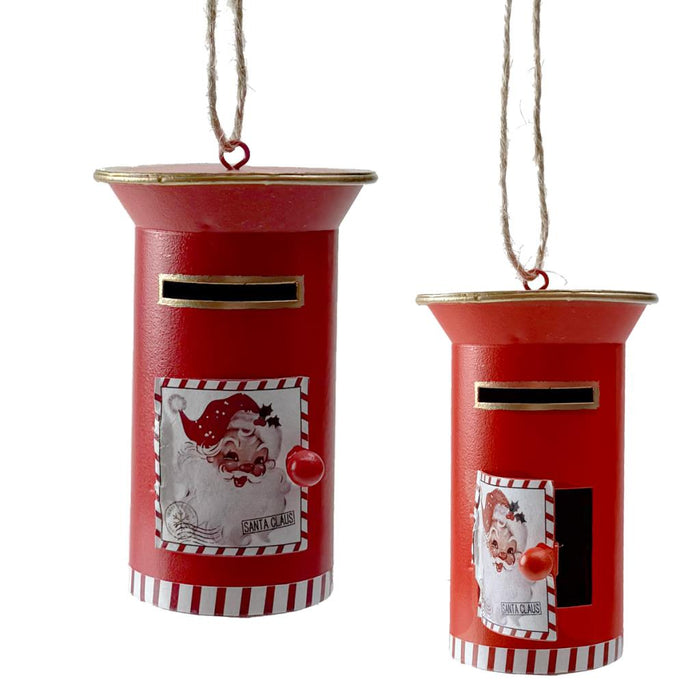 10cm Metal Santa Post Box Hanger