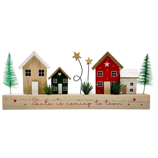 Santa Coming To Town Scene 26cm x 10cm