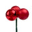 4cm Red Bauble Pick 3pcs