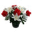 Pre-filled Rose Lily & Gypsophila Grave Pot - Red