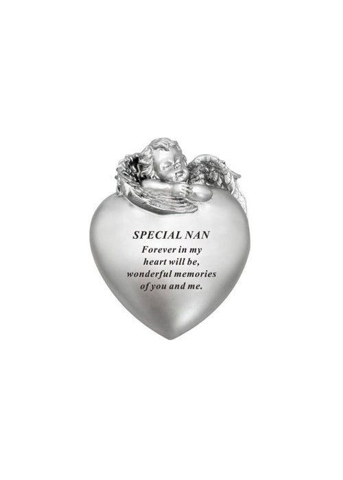 Nan Silver Cherub Heart