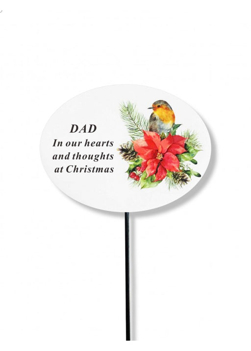 Robin Poinsettia Stick - Dad