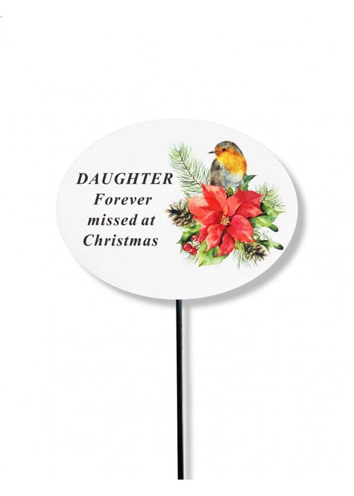 Robin Poinsettia Stick - Daughter