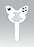 White Plastic Butterfly Stake - Dad