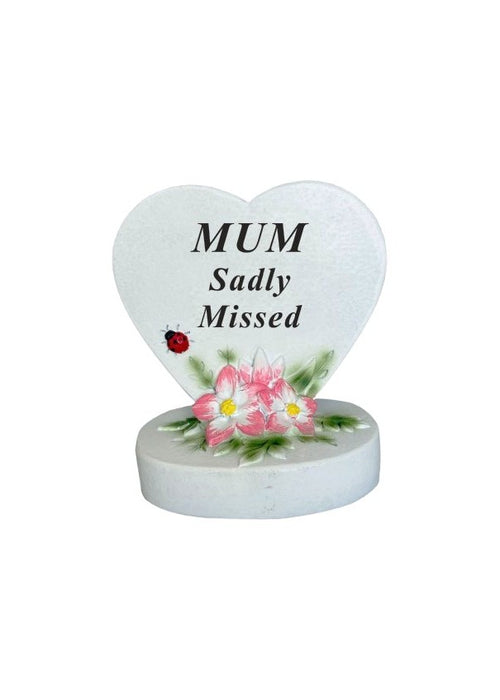 Heart Plaque With Lilac Flowers - Mum
