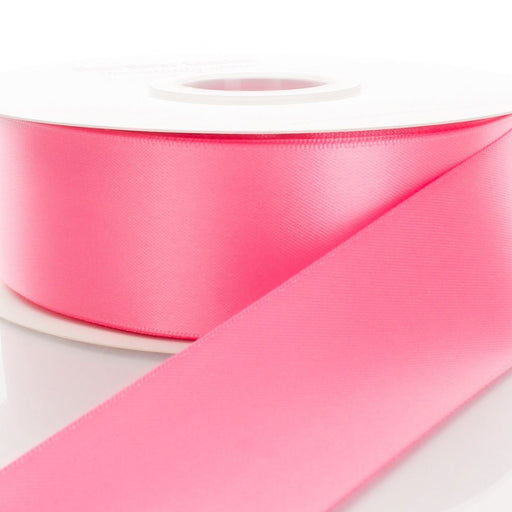 38mm x 20m Double Faced  Satin Ribbon - Shocking Pink