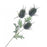 3 Head Eryngium Thistle Spray x 67cm - Green/Blue