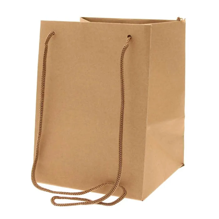 Flower Bag With Rope Handle x 10 - Kraft
