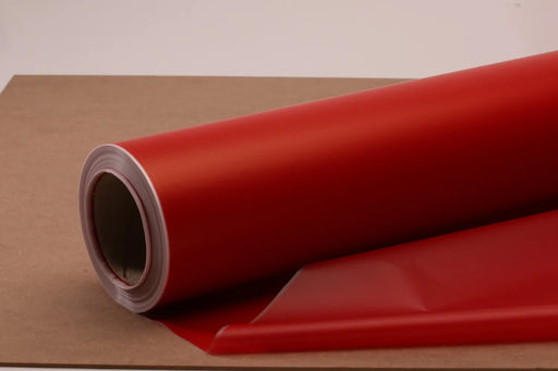 80m x 80cm Frosted Cellophane - Red