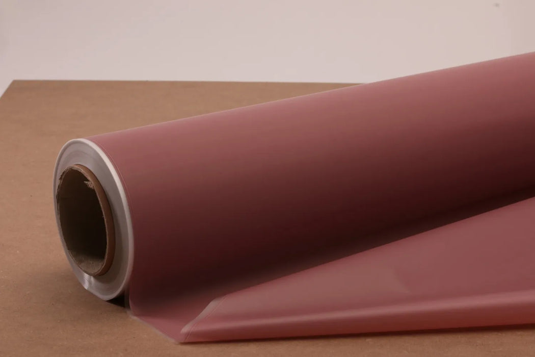 80m x 80cm Frosted Cellophane Roll - Mauve