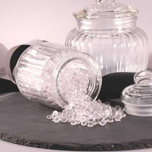 Plastic Beads in Jar - 120g - Clear