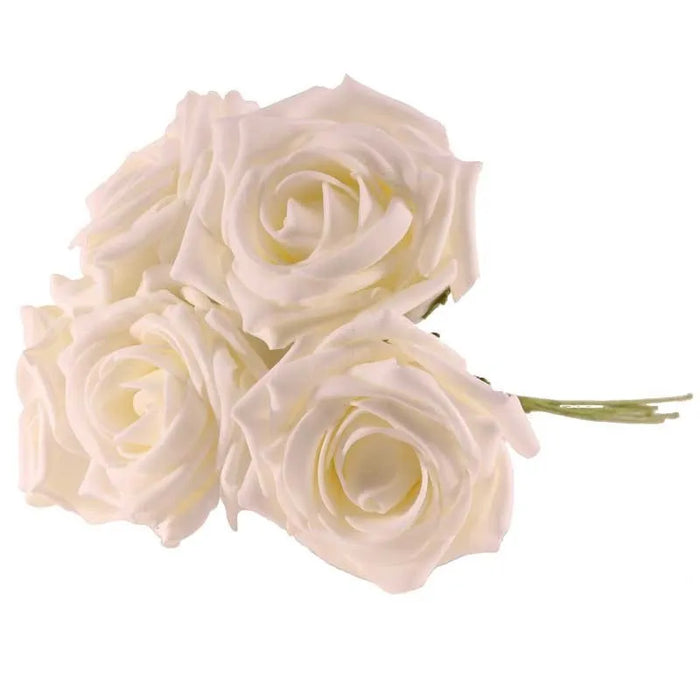 Foam Open Rose X5 White